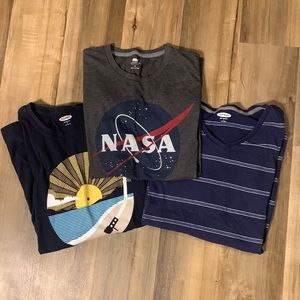 SPRING CLEANING! Set of 3 Old Navy t-shirts (mixed sizes - M, L, XL).